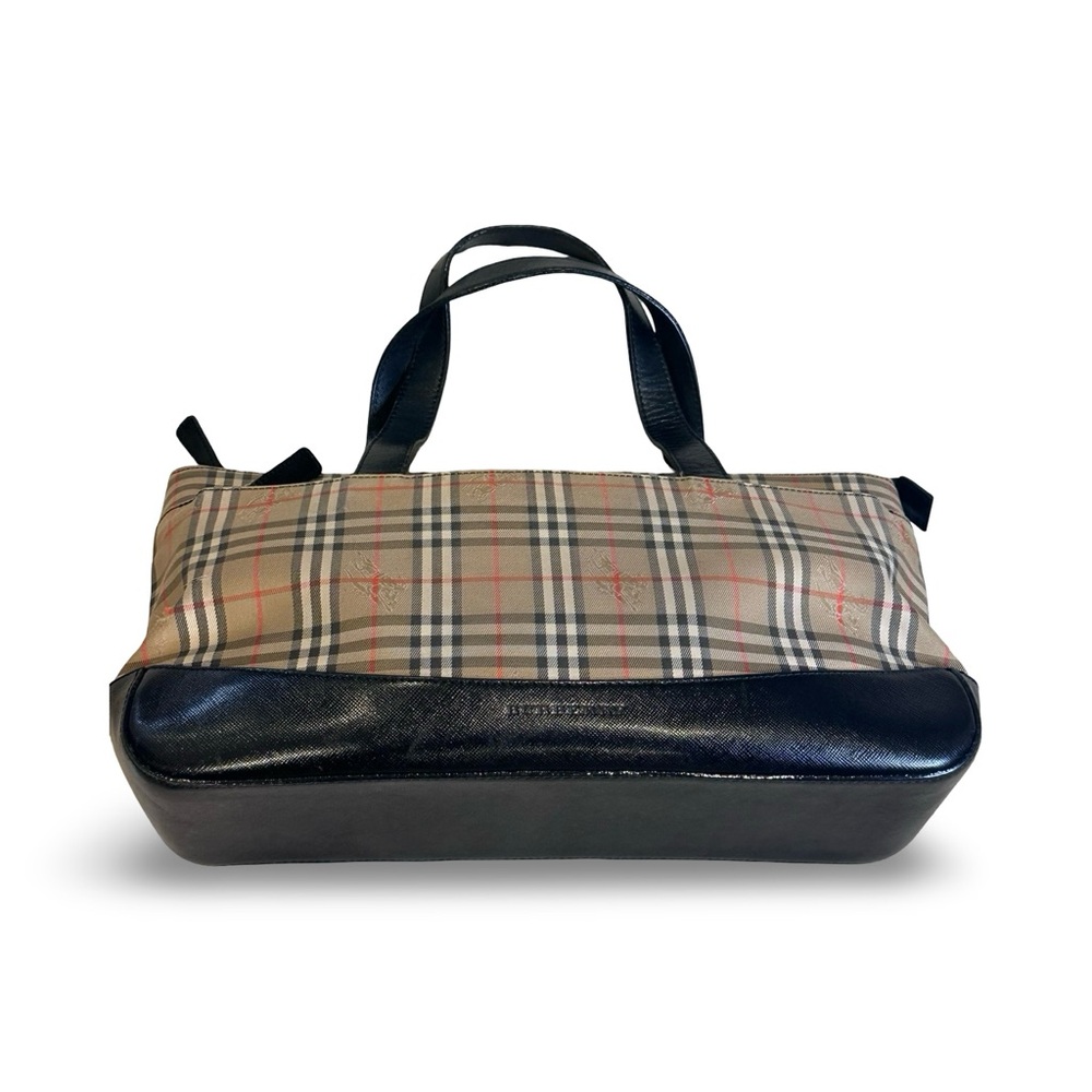 Vintage BURBERRY zip top Nova check tote - Picture 2 of 13